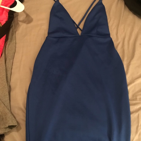 Blue royal criss cross dress - Picture 2 of 5